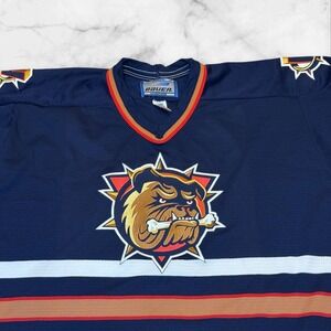 Bauer Men's‎ Hockey Jersey Hamilton Bulldogs Navy Blue AHL Authentic XXL